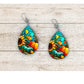 Pumpkin Stained Glass Earrings