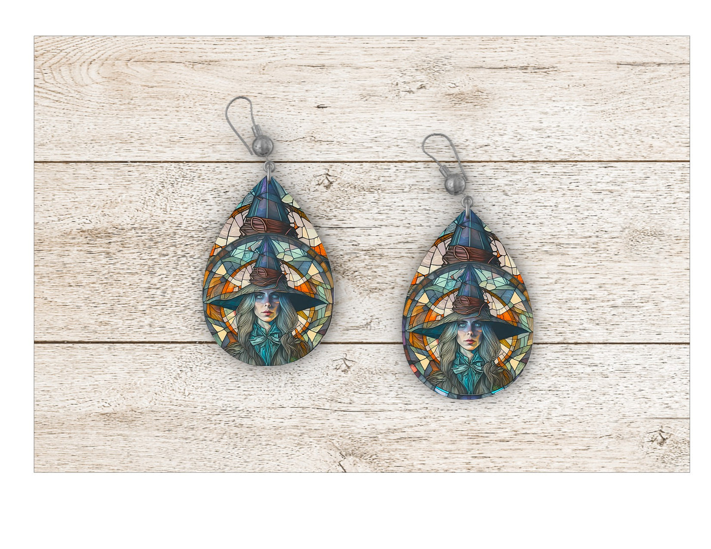 Witch Stained Glass Earrings